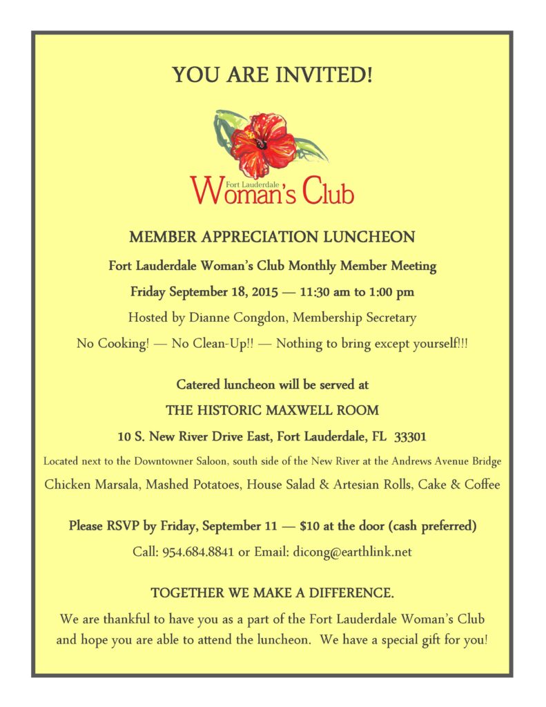 Sept 2015 Member Appreciation Meeting